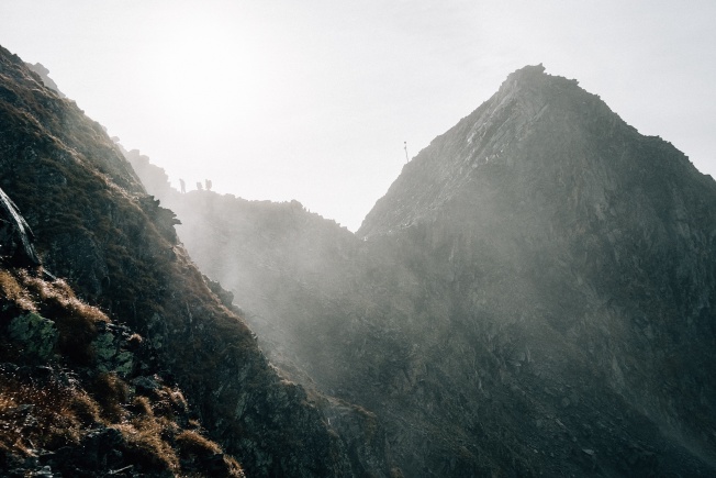 On a mountain ridge, somewhere in Austria